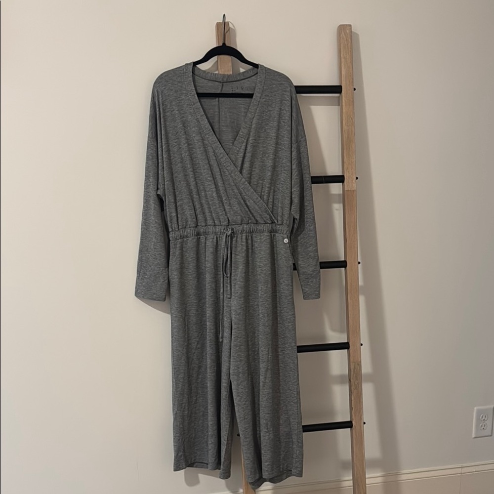 Gray Long Sleeve Jumpsuit
